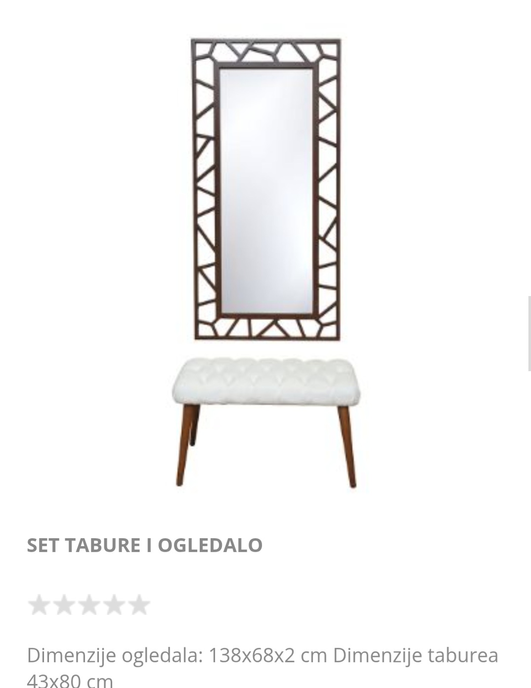 Set tabure i ogledalo 